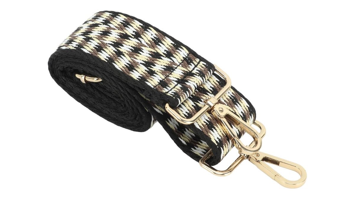 Alça de Ombro para Câmera, Fivela Larga de Metal Em Tecido de Poliéster Com Alça para Câmera (Preto Ouro Branco)