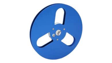 Carretel de Coleta Vazio, Carretel Vazio de 7 Polegadas, Resistência à Curvatura de 3 Furos para Toca-fitas Bobina a Bobina (Azul)