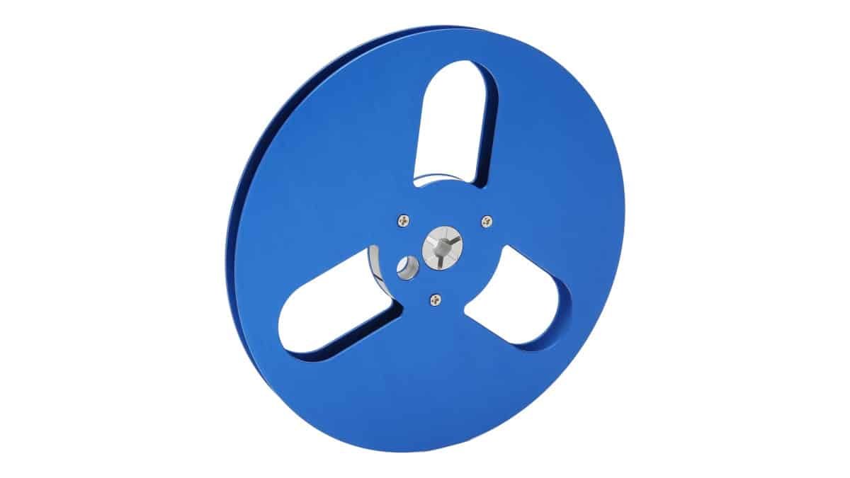 Carretel de Coleta Vazio, Carretel Vazio de 7 Polegadas, Resistência à Curvatura de 3 Furos para Toca-fitas Bobina a Bobina (Azul)
