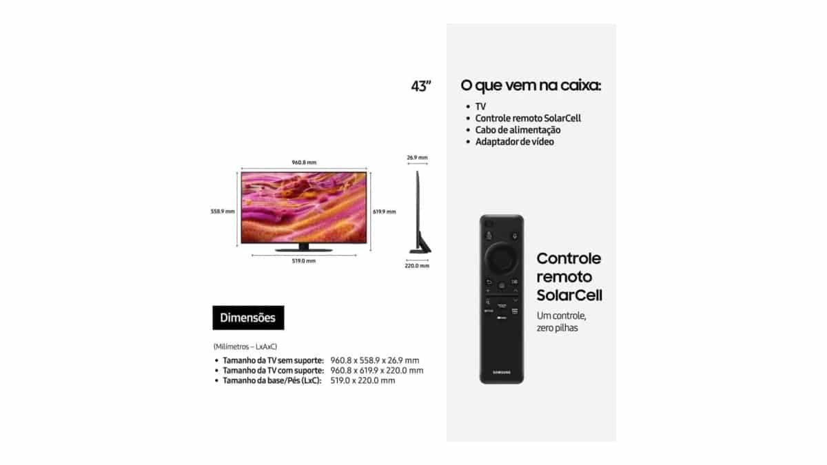 Samsung Combo Vision AI TV 43″ NEO QLED 4K QN90F + Soundbar HW-B450F