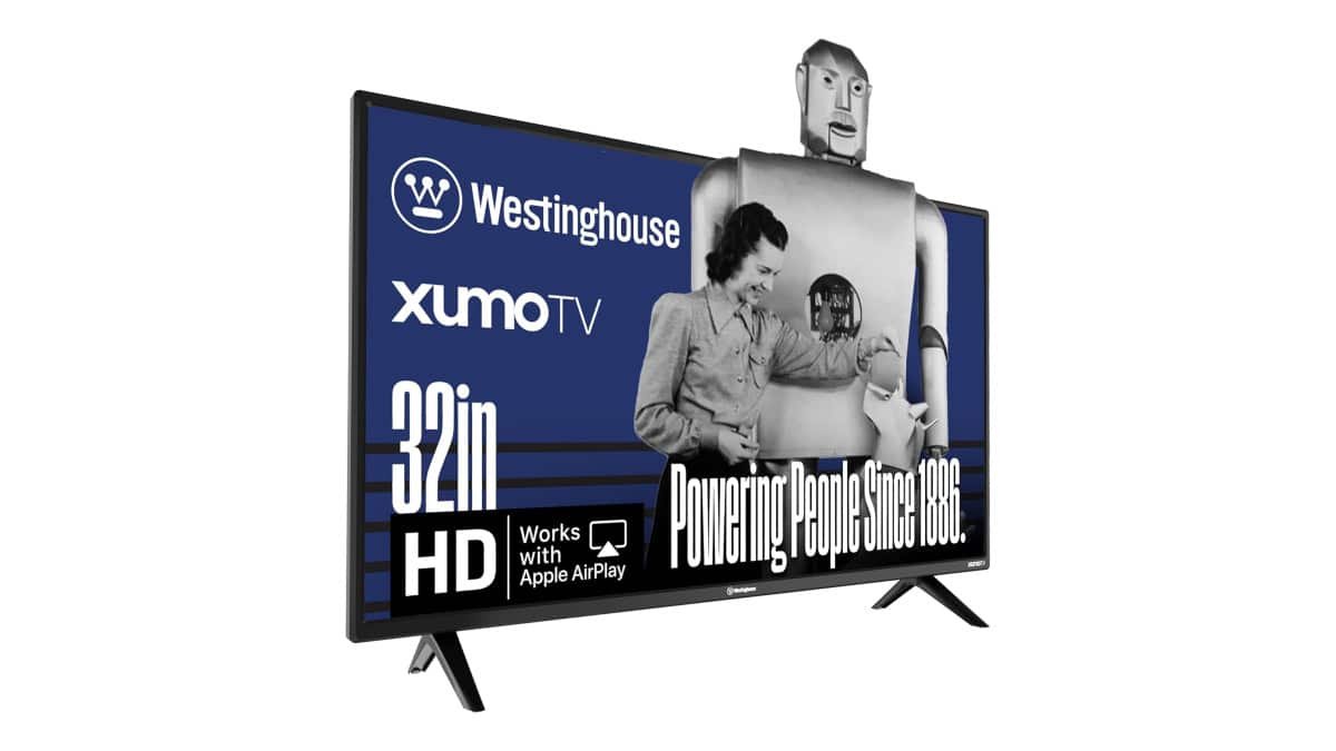 Westinghouse Smart TV de 32 polegadas, TV HD Xumo com controle remoto de voz, televisão de tela plana com Dolby Atmos, Blueooth, Apple AirPlay, Wi-Fi e conectividade móvel