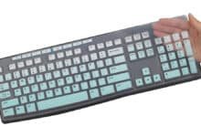 Capa protetora para teclado Logitech MK295 MK275 MK270 sem fio, teclado Logitech K200 K260 K270 MK200 MK260 (não serve para outros modelos de teclado) – verde menta
