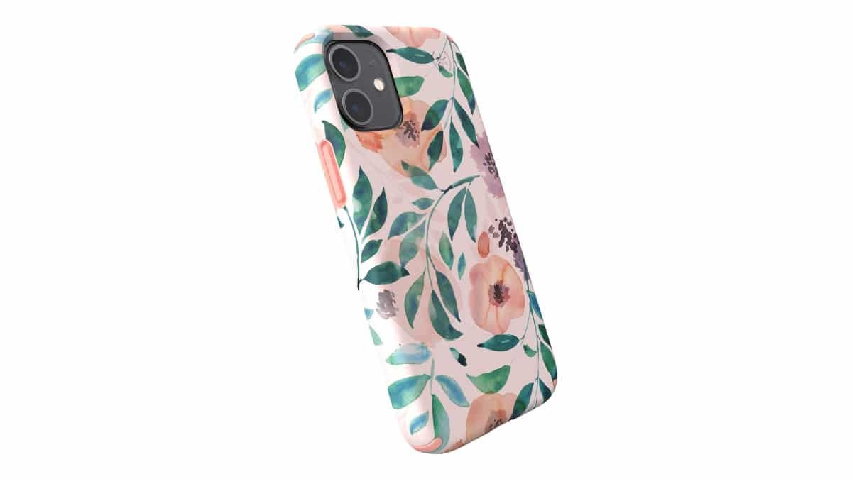 Speck Produtos Edição Presidio IPhone 12 Mini Branco/Rosa Rosado/Aquarela Rosas