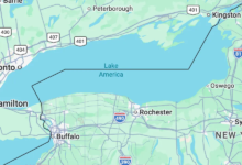 Google Maps exibe "Lake America" no lugar do Lago Ontário