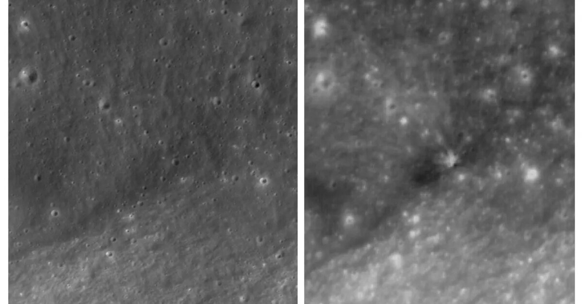 Imagens revelam cratera causada por foguete da SpaceX na Lua