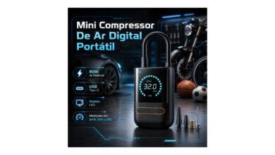 Mini Compressor De Ar Digital Para Pneus Carro Moto Bike 150psi Recarregável 4000mah
