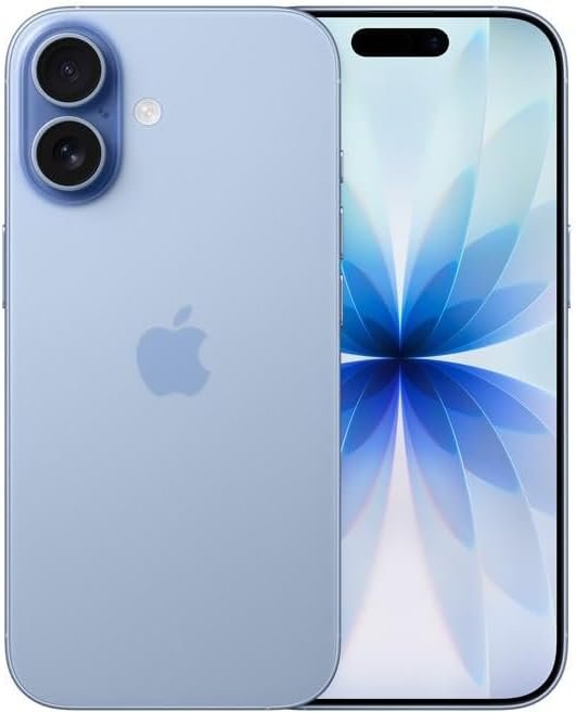 iPhone 17 Azul-névoa vale a pena? Vista frontal e traseira mostrando a tela Super Retina XDR e o conjunto de câmeras