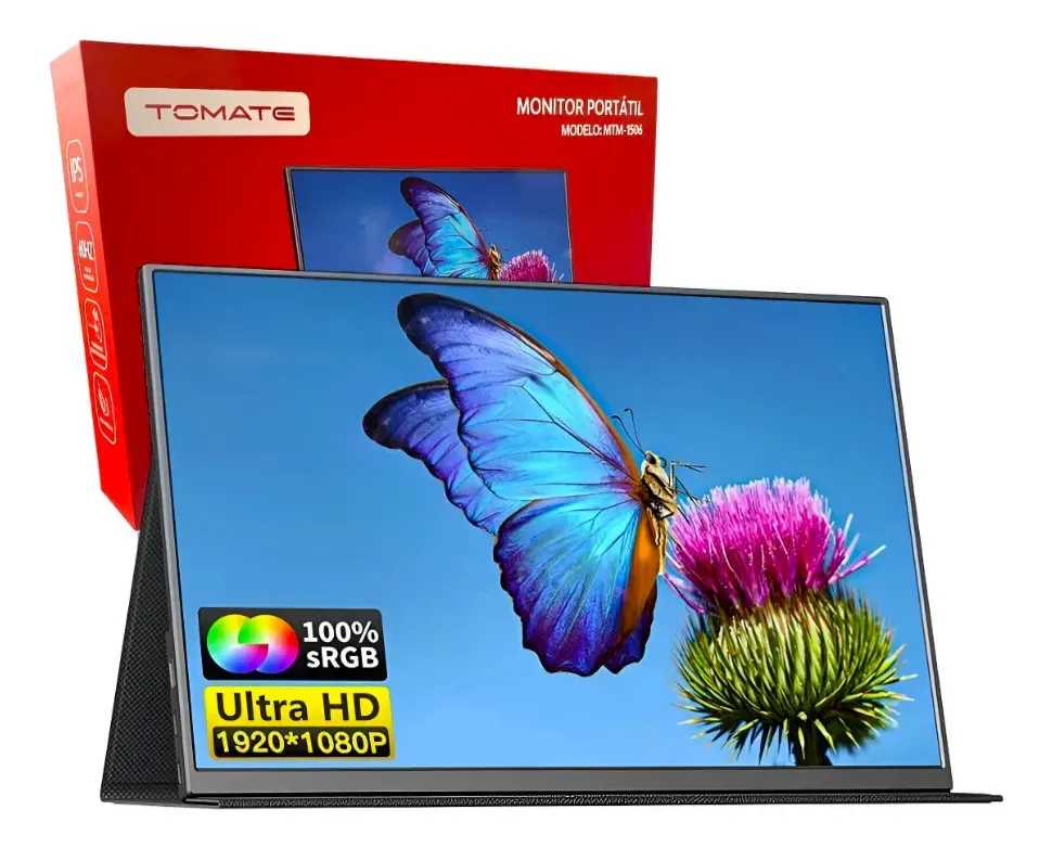Monitor Portátil Tomate MTM-1506, tela 15.6 polegadas Full HD IPS ultrafina, no Mercado Livre