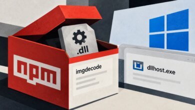 Pacote npm 'imgdecode' do MALFEX esconde carregador de shellcode no Windows