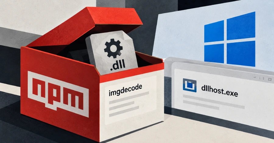 Pacote npm 'imgdecode' do MALFEX esconde carregador de shellcode no Windows